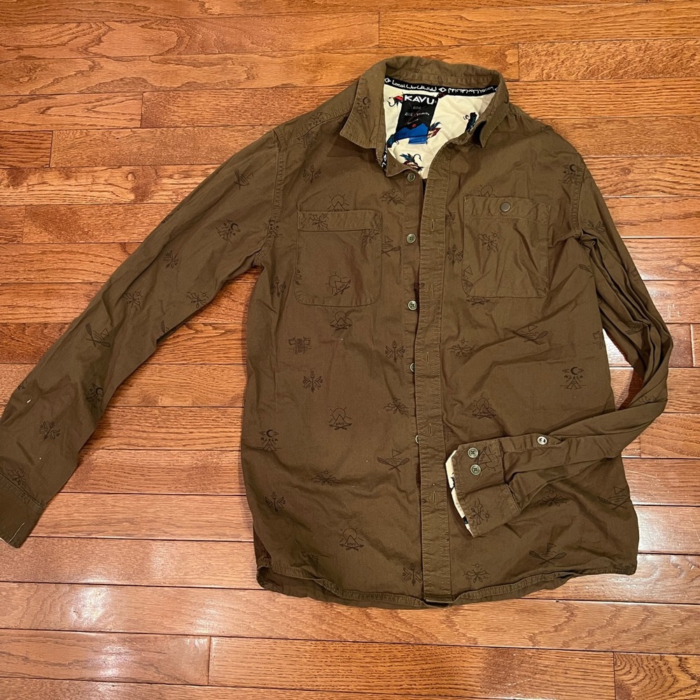 Kavu Brown Button-Up Shirt